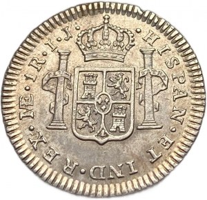 Perù, 1 Real 1791 IJ, UNC Pieno Lustro di Zecca Bella Tonalità