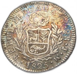 Peru, 2 Reales, 1825 JM