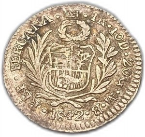 Peru, 1 Real, 1842 MB