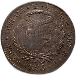 Peru, 8 Reales, 1846 MB
