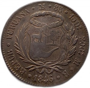 Peru, 8 Reales, 1846 MB