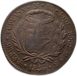 Pérou, 8 Reales, 1846 MB