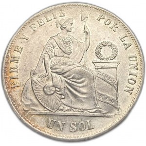 Peru, 1 Sol, 1874 YJ