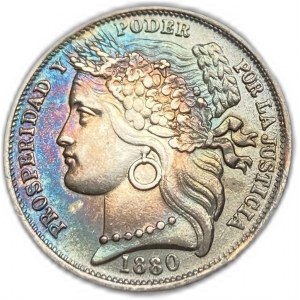Pérou, 1 Peseta, 1880 BF