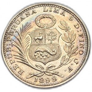 Perù, 1/5 Sol, 1899 JF