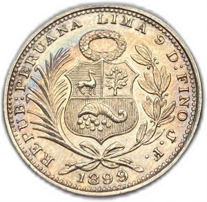 Peru, 1/5 Sol, 1899 JF