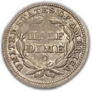 États-Unis, 1/2 Dime (5 Cents) 1844 O