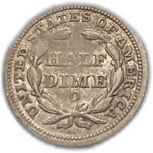 Stany Zjednoczone, 1/2 dziesięciocentówka (5 centów) 1844 O