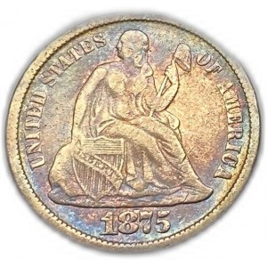 Stati Uniti, 10 centesimi (Dime), 1875 CC