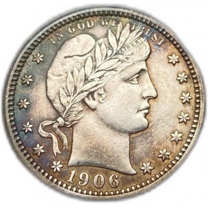 Spojené státy americké, 25 centů ( čtvrtka) 1906