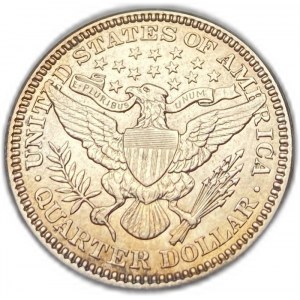 Spojené státy americké, 25 centů ( čtvrtka) 1906