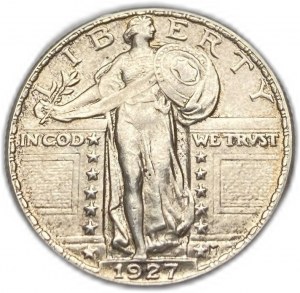 Spojené státy americké, 25 centů ( čtvrtka) 1927, UNC Full Mint Luster
