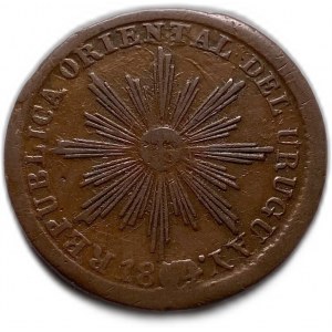 Uruguaj, 5 Centesimos, 1854/40
