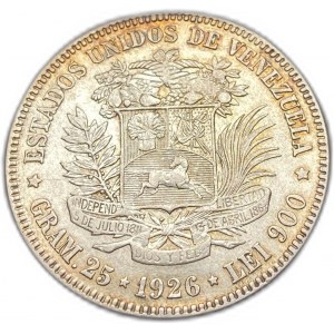 Venezuela, 5 bolívarů 1926