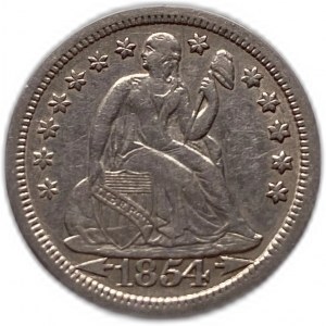 United States 10 Cents (Dime) 1854
