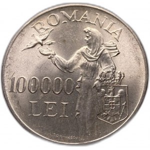 Rumunsko 100000 lei 1946 UNC