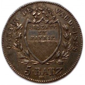 Švajčiarsko 5 Batz 1828