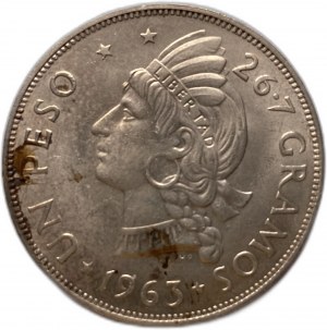 Republika Dominikańska 1 Peso 1963, UNC