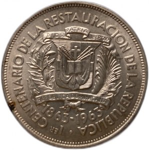 Dominican Republic 1 Peso 1963, UNC