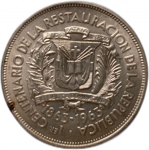 Dominican Republic 1 Peso 1963, UNC