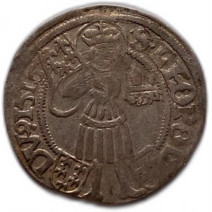 Rakúsko, Korutánsko. Maximilián, 1 batzen 1516, striebro, tónovanie XF