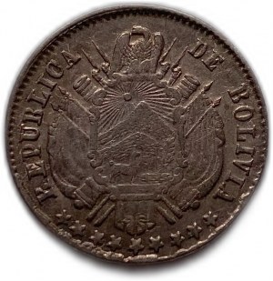 Bolívia 10 centavos 1872