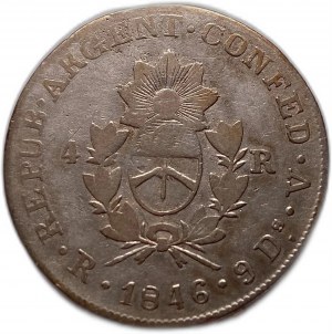 Argentinien 4 reales 1846 RV, Provinz Rioja
