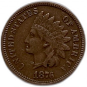 United States 1 Cent 1876 (Indian Head)