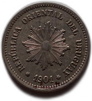 Uruguay 2 Centesimos 1901 A