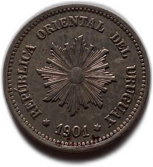 Uruguaj 2 Centesimos 1901 A