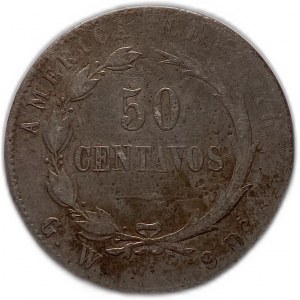 Kostarika 50 centavos 1880 GW