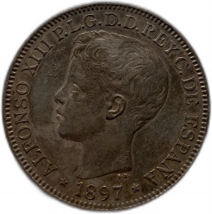 Filipíny 1 peso 1897 SGV