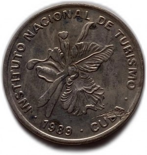 Kuba 25 centavos 1989 (Intur), mincovní chyba