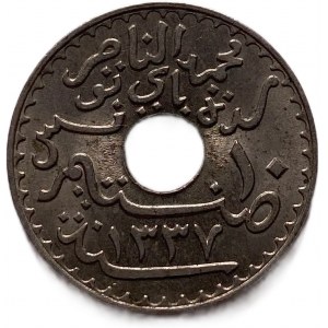 Tunisia 10 Centimes 1918