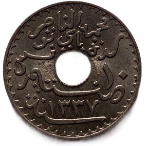 Tunisko 10 centov 1918