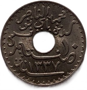 Tunisia 10 Centimes 1918