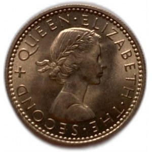 Rhodésie et Nyassaland 6 Pence 1963, date clé, Elizabeth II