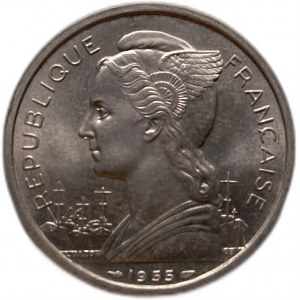 Reunion 5 Francs 1955