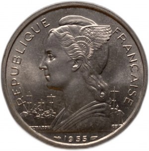 Reunion 5 Francs 1955