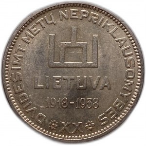 Litva, 10 Litu, 1938, UNC Luster