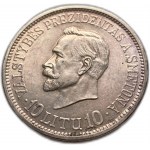 Litwa, 10 litów, 1938, połysk UNC