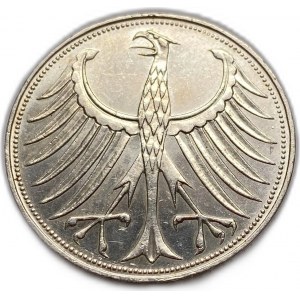 Deutschland 5 Mark 1965 D, Bundesrepublik, UNC Schöne Tönung