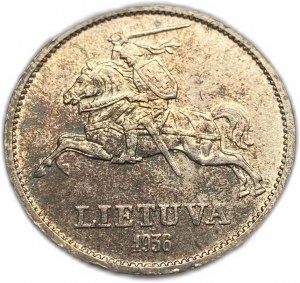 Lituania 10 Litu 1936, tonalità UNC