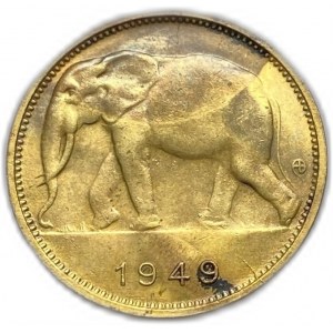 Congo belga 1 franco 1949, AUNC-UNC