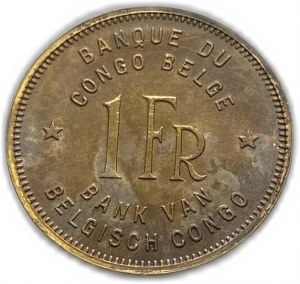 Belgian Congo 1 Franc 1949, AUNC-UNC