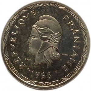 New Hebrides, 100 Francs 1966 Essai, Proof