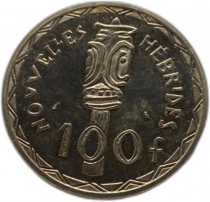 New Hebrides, 100 Francs 1966 Essai, Proof