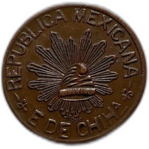 Mexico Revolutionary, Chihuahua 5 Centavos 1914, AUNC
