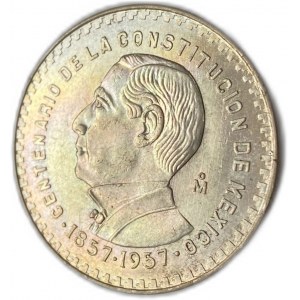 Mexique, 1 Peso 1957, Tonalité UNC
