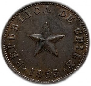 Čile, 1 centavo 1853, AUNC